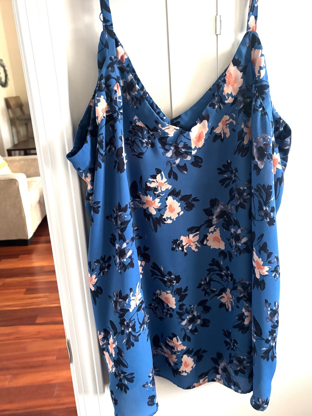 Torrid Floral Blue Spaghetti-Strap Cami Top